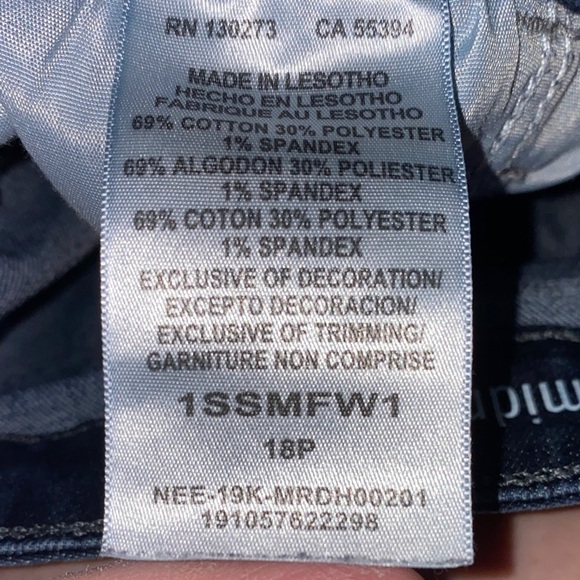 Lee Dark Indigo Denim Midrise Skinny Jeans size 18P - Picture 2 of 6